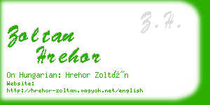 zoltan hrehor business card